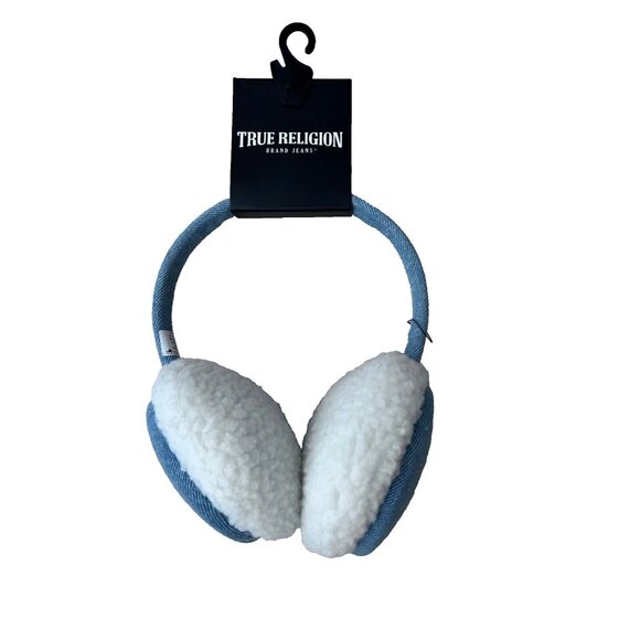 True Religion Blue and White Earmuffs - Picture 2 of 2